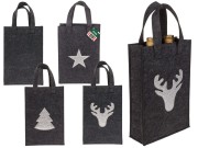 Torba prezentowa Boże Narodzenie z filcu Czarna 2.jpg