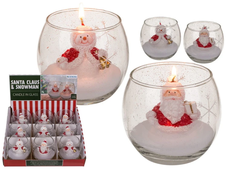 Świeca świąteczna w szkle Mikołaj lub Bałwanek 2.jpg