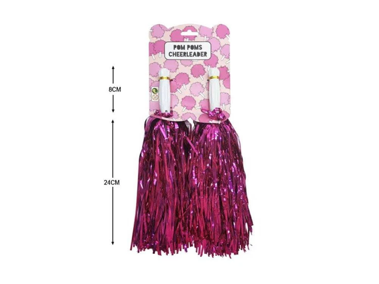 Pompony dla cheerleaderki Foliowe Ozdoba Taniec 2.jpg
