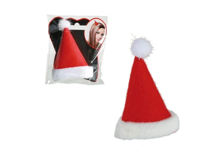 SPINKA DO WŁOSÓW CZAPKA MIKOŁAJA ŚWIĄTECZNA OZDOBA 1