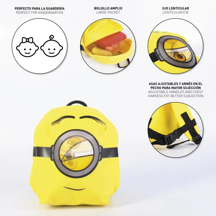 Plecak Minionki dziecięcy Przedszkolaka na suwak (4).jpg