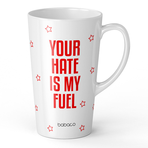 Ceramiczny kubek XL Latte - Your hate is my fuel (1).jpg