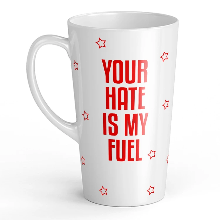 Ceramiczny kubek XL Latte - Your hate is my fuel (2).jpg