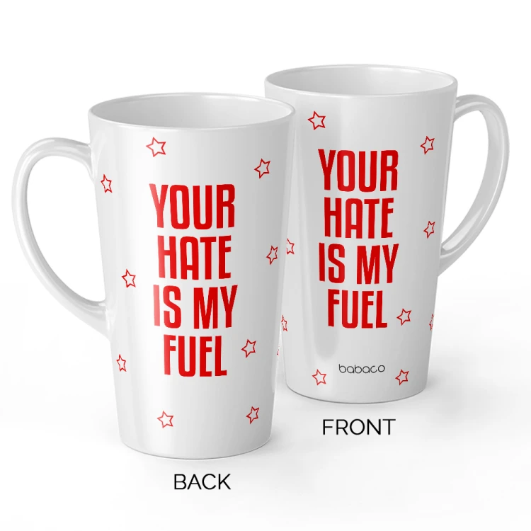 Ceramiczny kubek XL Latte - Your hate is my fuel (3).jpg