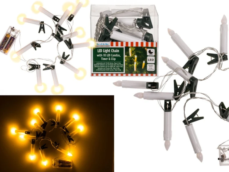 Girlanda Łańcuch świetlny - świeczki LED Dekoracja .jpg