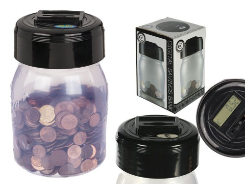 Skarbonka z cyfrowym licznikiem monet EURO Słoik .jpg
