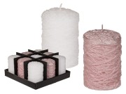 Świeca walec z brokatem Świeczka 10cm kolory mix 2.jpg