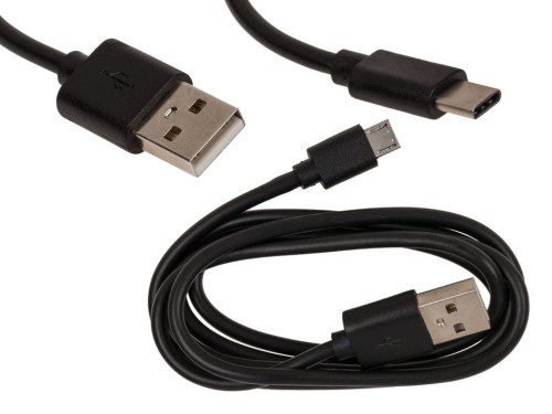 Czarny kabel USB typu Micro długość 1 m 1.jpg