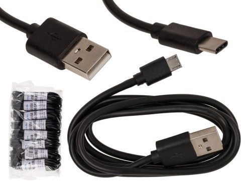 Czarny kabel USB typu Micro długość 1 m 2.jpg