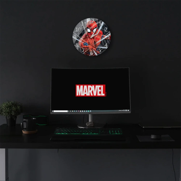 Zegar ścienny 29 cm Spider Man - Licencja wiszący (2).jpg