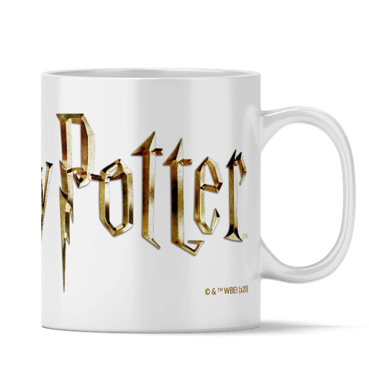 Ceramiczny kubek Harry Potter biały Złoty Napis (3).jpg