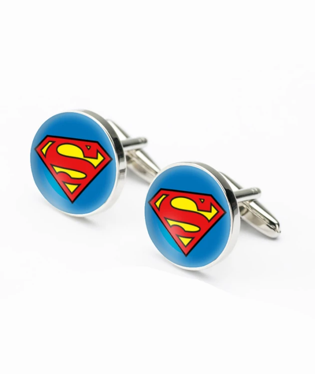 Spinki do mankietów Koszuli Superman - licencyjny .jpg