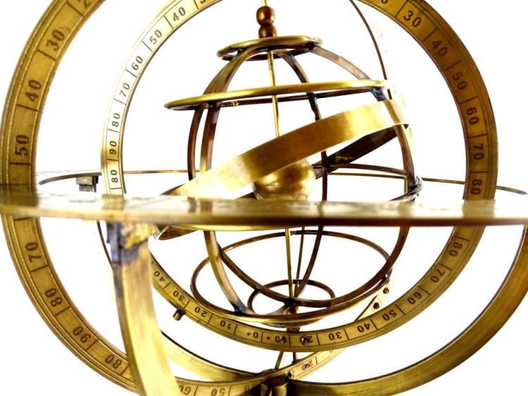 Astrolabium sferyczne Atlas XXL Figurka Mosiężna (4).jpg