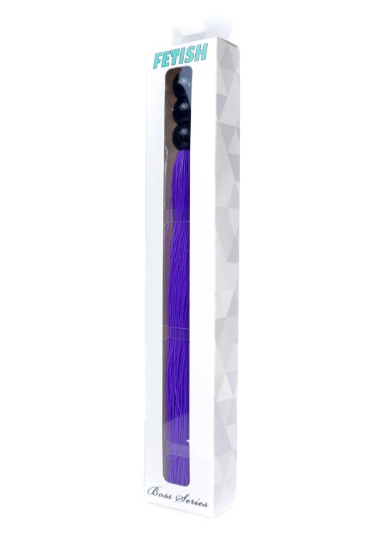 Silikonowy pejcz 26 cm - fioletowy Bicz Erotyczny (2).jpg