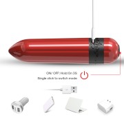 Wibrator Rocket - czerwony Wodoodporny 9 trybów (2).jpg