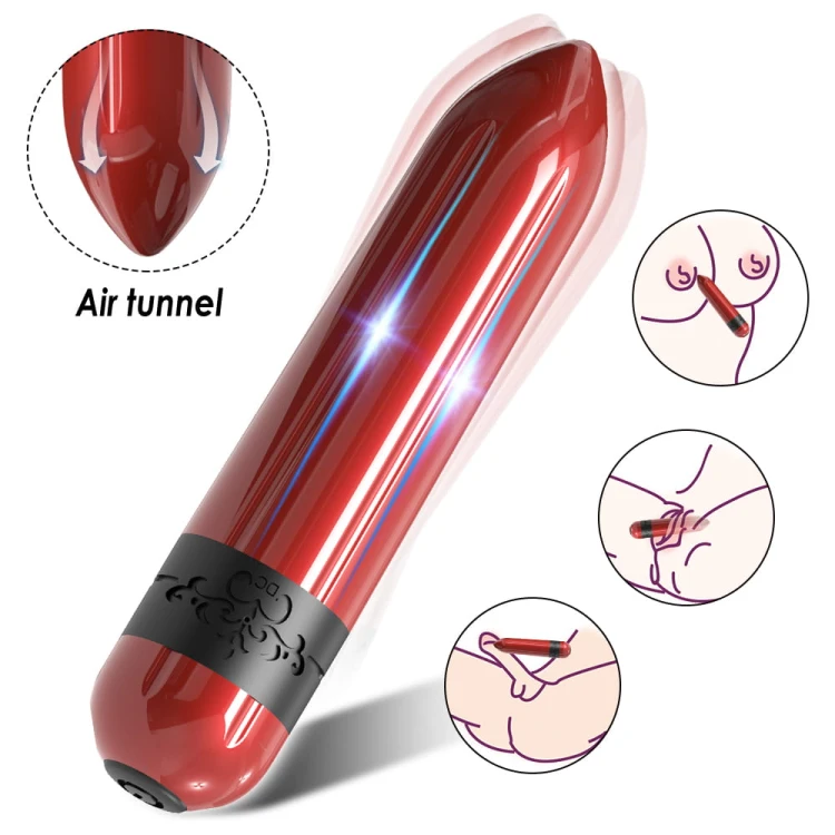 Wibrator Rocket - czerwony Wodoodporny 9 trybów (4).jpg