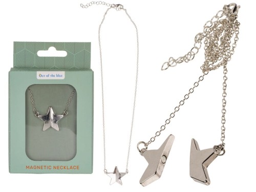 Magnetyczny naszyjnik gwiazda kolor srebrny .jpg