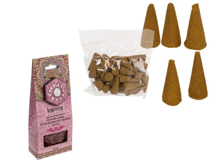 Kadzidełka indyjskie stożkowe mix zapachów Pachną 1.jpg