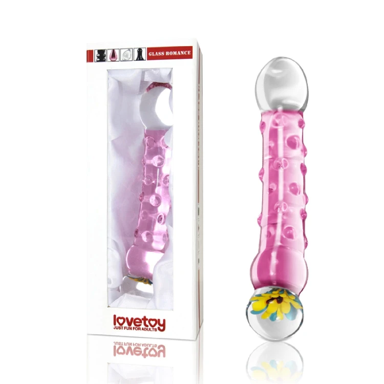 Szklane luksusowe dildo - kolor różowy 19 cm (1).jpg