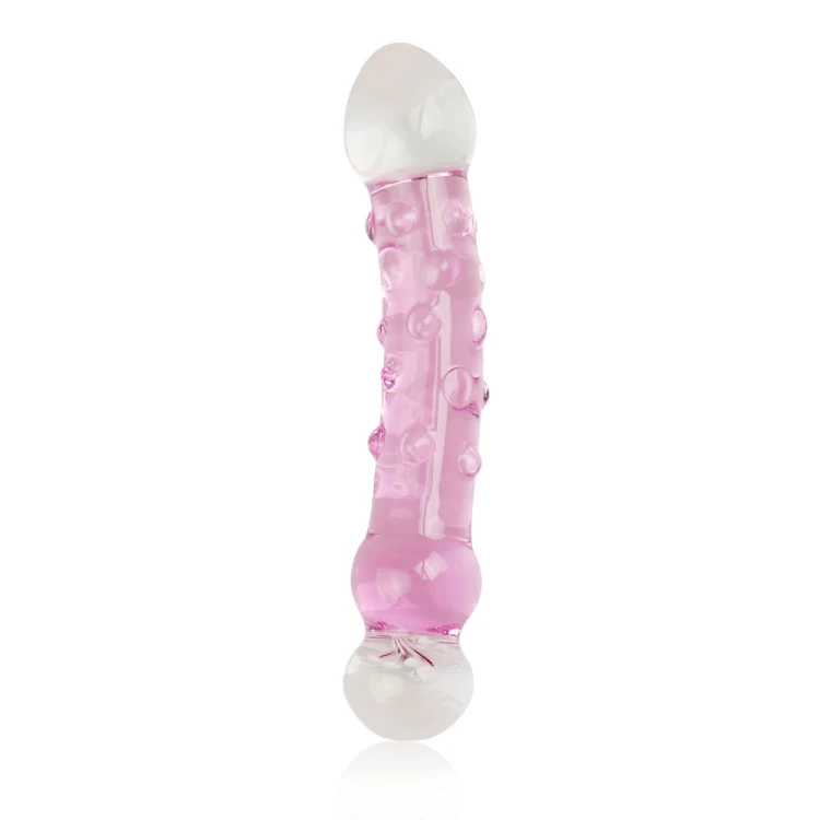 Szklane luksusowe dildo - kolor różowy 19 cm (4).jpg