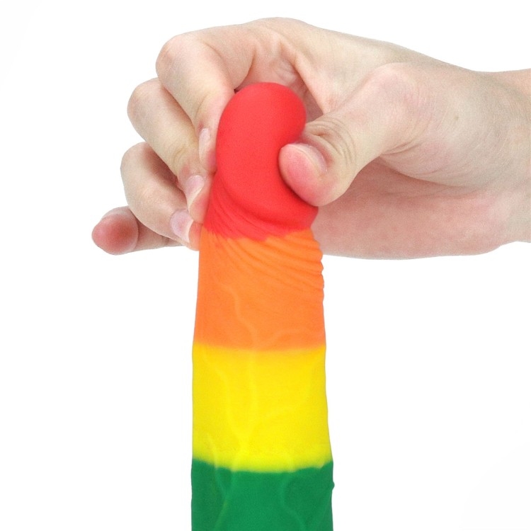 Tęczowe dildo 18,5cm z przyssawką silikon medyczny (5).jpg