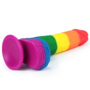 Tęczowe dildo 19,5cm z przyssawką silikon medyczny (5).jpg
