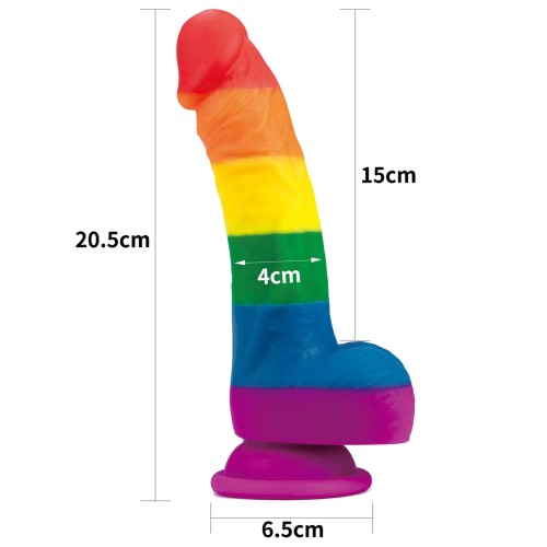 Tęczowe dildo 20,5cm z przyssawką silikon medyczny (2).jpg