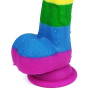 Tęczowe dildo 20,5cm z przyssawką silikon medyczny (5).jpg