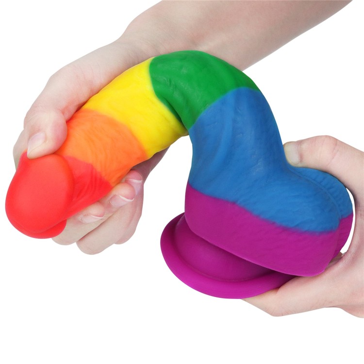Tęczowe dildo 20,5cm z przyssawką silikon medyczny (6).jpg