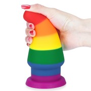 Tęczowy plug analny - 15 cm Dildo silikon medyczny (3).jpg