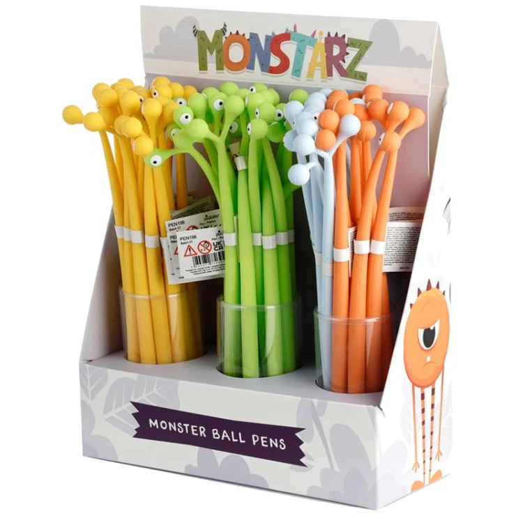 Cienkopis długopis - potworek Oczy kolorowe czarny (4).jpg