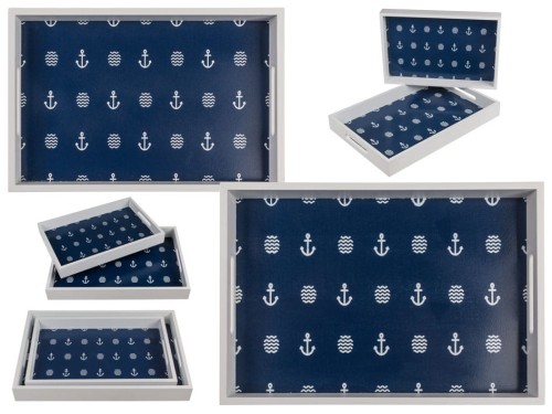 Tace drewniane Komplet 2 szt dekoracyjne Kotwiczki .jpg