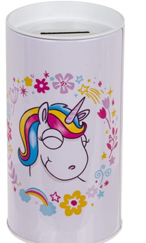 Skarbonka puszka - Jednorożec metalowa duża wzory .jpg
