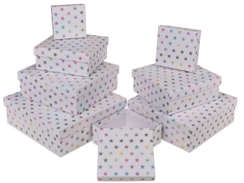 Zestaw 8 pudełek - gwiazdki Ozdobne na prezenty .jpg