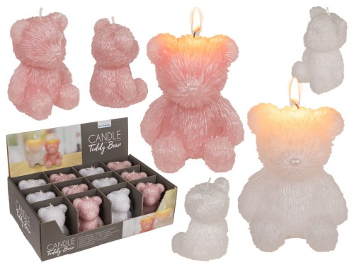 Świeca świeczka miś Ozdobna dekoracyjna kolory 2.jpg