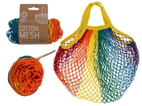 Siatka na zakupy z bawełny tęcza Torba materiałowa .jpg