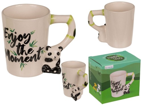 Kubek kamionkowy z pandą Enjoy the moment 300 ml .jpg