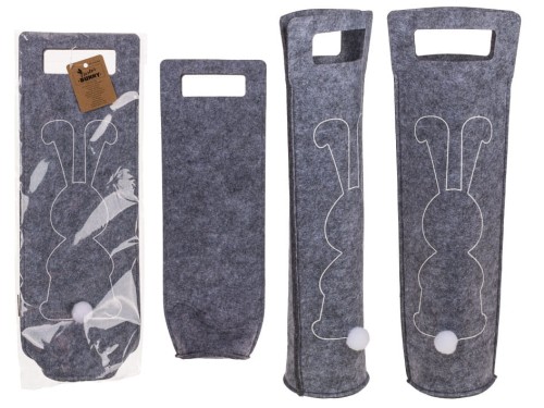 Filcowa torba na wino królikiem Zając wielkanocny .jpg