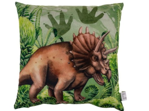 Dekoracyjna poduszka dinozaury mix Zielona 1.jpg