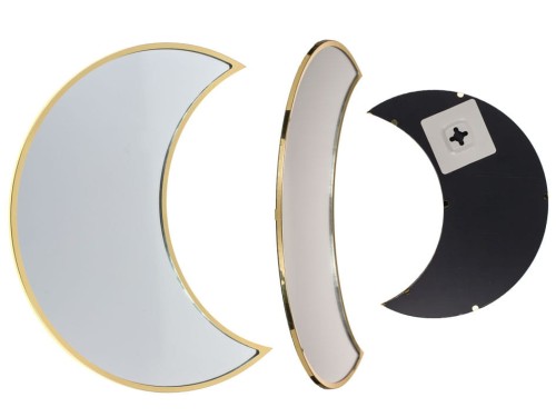 Lustro w metalowej oprawie - księżyc Dekoracyjne .jpg