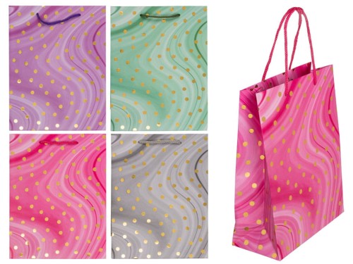 Torba prezentowa złote kropki 18x8x23cm na prezent 2.jpg