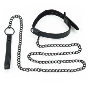 Obroża erotyczna Bondage Fetish - czarna ze smyczą (1).jpg