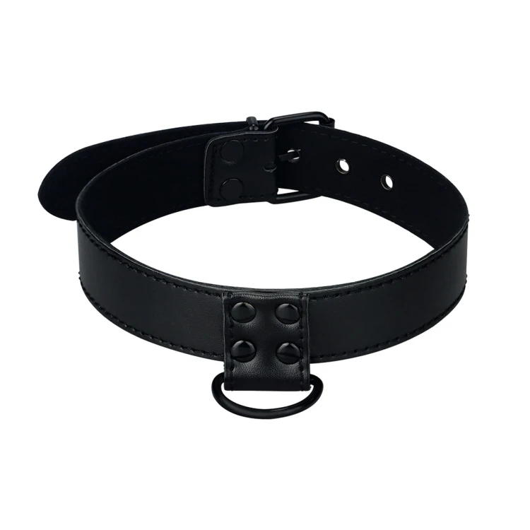 Obroża erotyczna Bondage Fetish - czarna ze smyczą (2).jpg