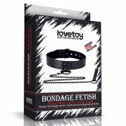 Obroża erotyczna Bondage Fetish - czarna ze smyczą (5).jpg