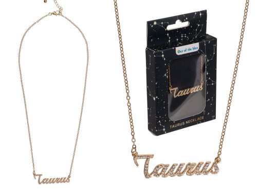 Naszyjnik znak zodiaku - Taurus (Byk) ze znakiem .jpg