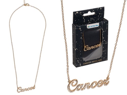 Naszyjnik znak zodiaku - Cancer (Rak) ze znakiem .jpg