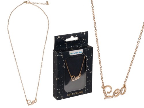 Naszyjnik znak zodiaku - Leo (Lew) ze znakiem .jpg