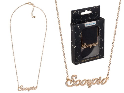 Naszyjnik znak zodiaku Scorpio Skorpion ze znakiem .jpg
