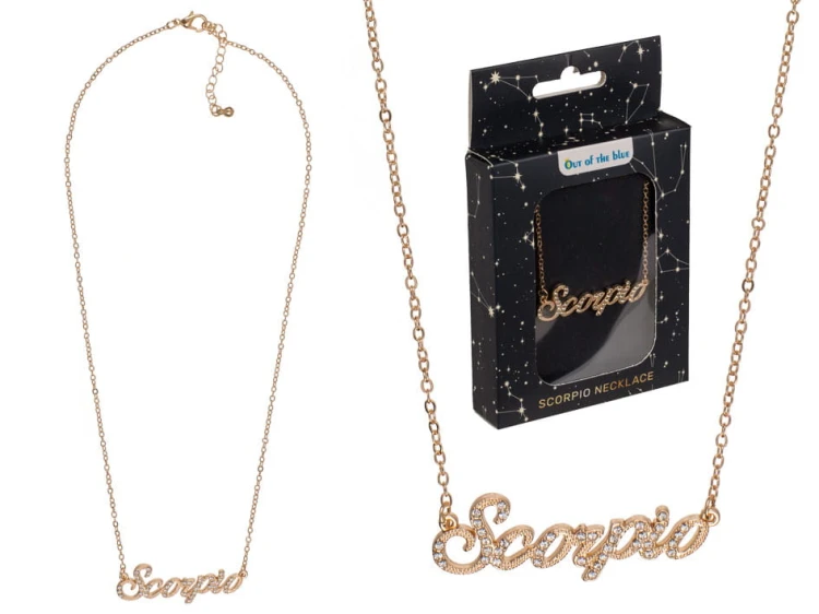 Naszyjnik znak zodiaku Scorpio Skorpion ze znakiem .jpg