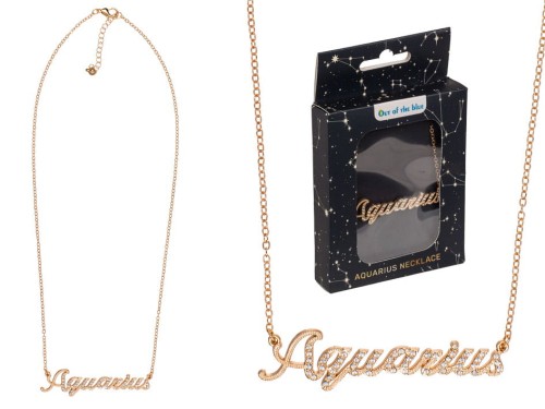 Naszyjnik znak zodiaku Aquarius Wodnik ze znakiem .jpg